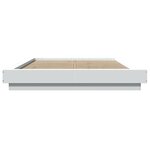 vidaXL Cadre de lit avec lumières LED blanc 120x200 cm bois ingénierie