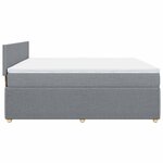 vidaXL Sommier à lattes de lit avec matelas Gris clair 180x200cm Tissu