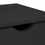 vidaXL Cabinet roulant Noir 34 x 39 x 65 5 cm Bois de Pin Massif