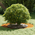 vidaXL adapté pour anneau d'arbre plat Marron Ø50 / 80 cm Acier Corten