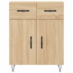 vidaXL Buffet haut Chêne sonoma 69 5x34x180 cm Bois d'ingénierie