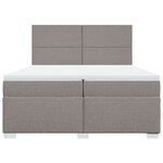 vidaXL Sommier à lattes de lit avec matelas Taupe 200x200 cm Tissu