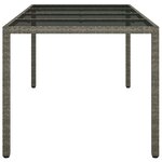 vidaXL Table à Manger de Jardin Grise 190x90x75 cm Poly Rattan
