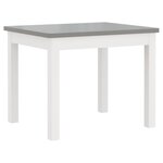 vidaXL Ensemble de table et chaises enfants 3 Pièces Blanc et gris MDF