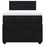 vidaXL Sommier à lattes de lit avec matelas Noir 90x200 cm Velours