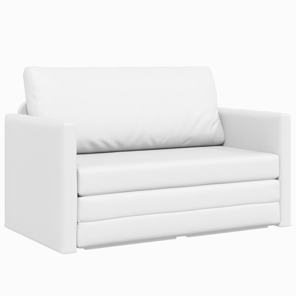vidaXL Canapé-lit au sol 2-en-1 Blanc 124x71x78 cm Cuir synthétique