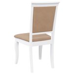 vidaXL Chaises à manger coussins 2 Pièces blanc bois massif caoutchouc