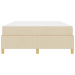 vidaXL Cadre de lit avec matelas Crème 160 x 200 cm tissu