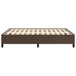 vidaXL Cadre de lit Marron 140x190 cm Similicuir