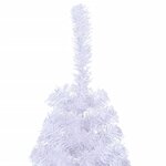 vidaXL Sapin de Noël artificiel moitié avec support blanc 150 cm PVC