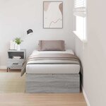 vidaXL Cadre de lit Sonoma gris 190 x 90 x 31 5 cm Bois d'ingénierie