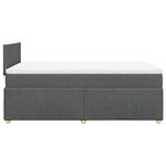 vidaXL Sommier à lattes de lit avec matelas Gris foncé 120x200cm Tissu