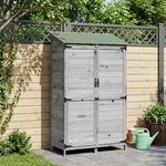 vidaXL Abri de jardin Gris 106 5 x 56 x 176 cm Bois de Sapin Massif