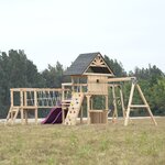 Aire de jeux - Double toboggan violet - Hunter