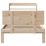 vidaXL Cadre de lit avec tête de lit 75x190 cm bois de pin massif