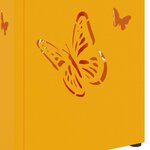 vidaXL Porte-parapluie Moutarde 15 5 x 15 5 x 49 cm Acier