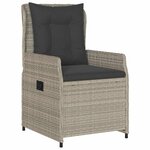 vidaXL Ensemble de salle à manger pour jardin 3 Pièces Gris clair