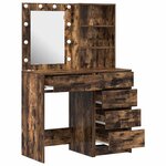 vidaXL Table de Toilette avec tiroir 2 Pièces Marron 50 x 41 x 135 cm