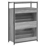 vidaXL Armoire à chaussures sonoma gris 75x34x112 cm bois d'ingénierie