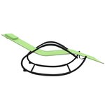 vidaXL Chaises longues à bascule lot de 2 Vert Acier et textilène