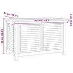 vidaXL Boîte de rangement de jardin et sac 90x50x58cm bois massif teck