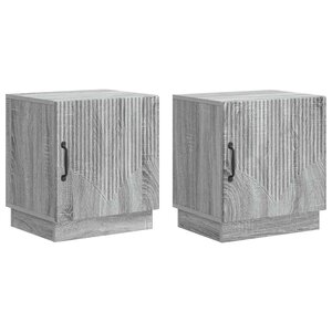 vidaXL Table de chevet 2 Pièces Sonoma gris 43 x 34 5 x 47 cm