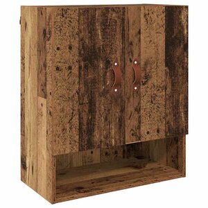 vidaXL Meuble mural Vieux bois 60 x 31 x 70 cm Bois d'ingénierie