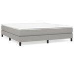 vidaXL Sommier à lattes de lit avec matelas Gris clair 180x200cm Tissu