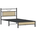 vidaXL Cadre de lit sans matelas chêne sonoma 100x200 cm