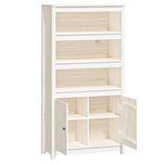vidaXL Buffet haut Blanc 80x35x154 cm Bois massif de pin