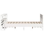vidaXL Cadre de lit sans matelas blanc 135x190 cm bois de pin massif