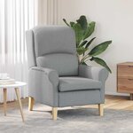 vidaXL fauteuil Gris clair 76 x 94 x 102 cm tissu