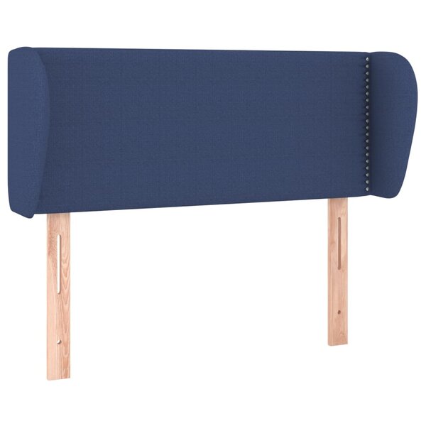 vidaXL Tête de lit avec oreilles Bleu 83x23x78/88 cm Tissu