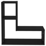 vidaXL Étagères murales 2 Pièces noir 50x15x50 cm bois d'ingénierie