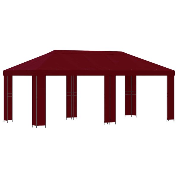 vidaXL Abri de jardin 6 x 3 m Bordeaux Polyester et Acier 190
