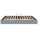 vidaXL Lit de Rangement avec tête de lit Gris clair 180 x 200 cm tissu