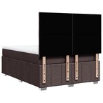 vidaXL Sommier à lattes de lit avec matelas Marron foncé 160x200 cm