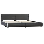 vidaXL Cadre de lit avec LED Anthracite Similicuir 180x200 cm