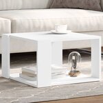 vidaXL Table basse blanc 51 5x51 5x30 cm bois d'ingénierie