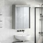 vidaXL Amoire de salle de bain avec miroir TULUM Gris Sonoma