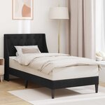 vidaXL Cadre de lit avec tête de lit Noir 80 x 200 cm Velours