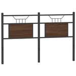 vidaXL Tête de lit chêne marron 150 cm bois d'ingénierie et acier
