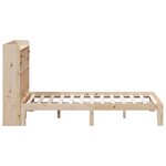 vidaXL Lit bibliothèque sans matelas 135x190 cm bois de pin massif