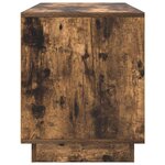 vidaXL Meuble TV avec lumières LED chêne fumé 100x41x50 cm