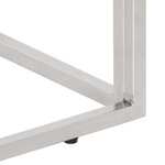 vidaXL Table console argenté acier inoxydable et verre trempé