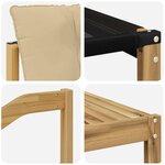 vidaXL Ensemble de canapés d'extérieur 5 pc Blanc et Beige