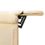 vidaXL Fauteuil de massage Crème Tissu