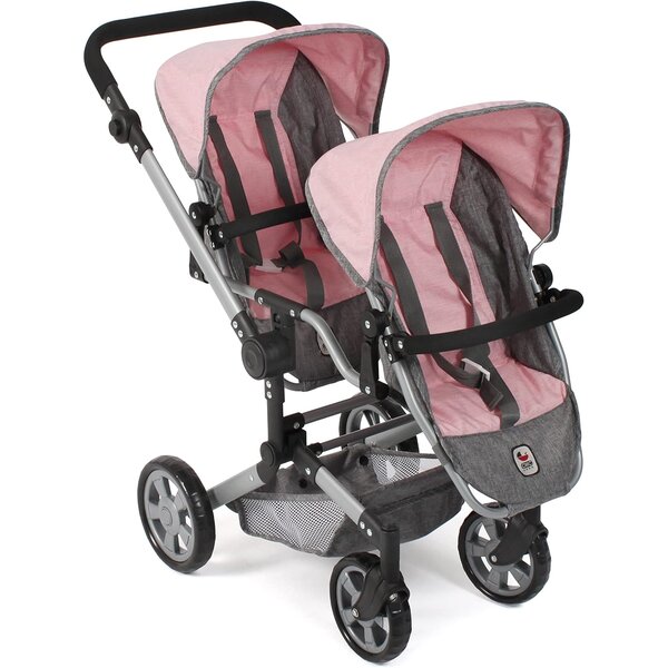 Bayer Chic 2000 690-15 - Poussette de poupée Linus Duo Mélange gris-rose