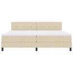 vidaXL Lit à ressorts avec matelas avec LED Crème 200 x 200 cm tissu