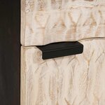 vidaXL Cabinet de chevet Blanc 50 x 33 x 60 cm Bois de mangue massif